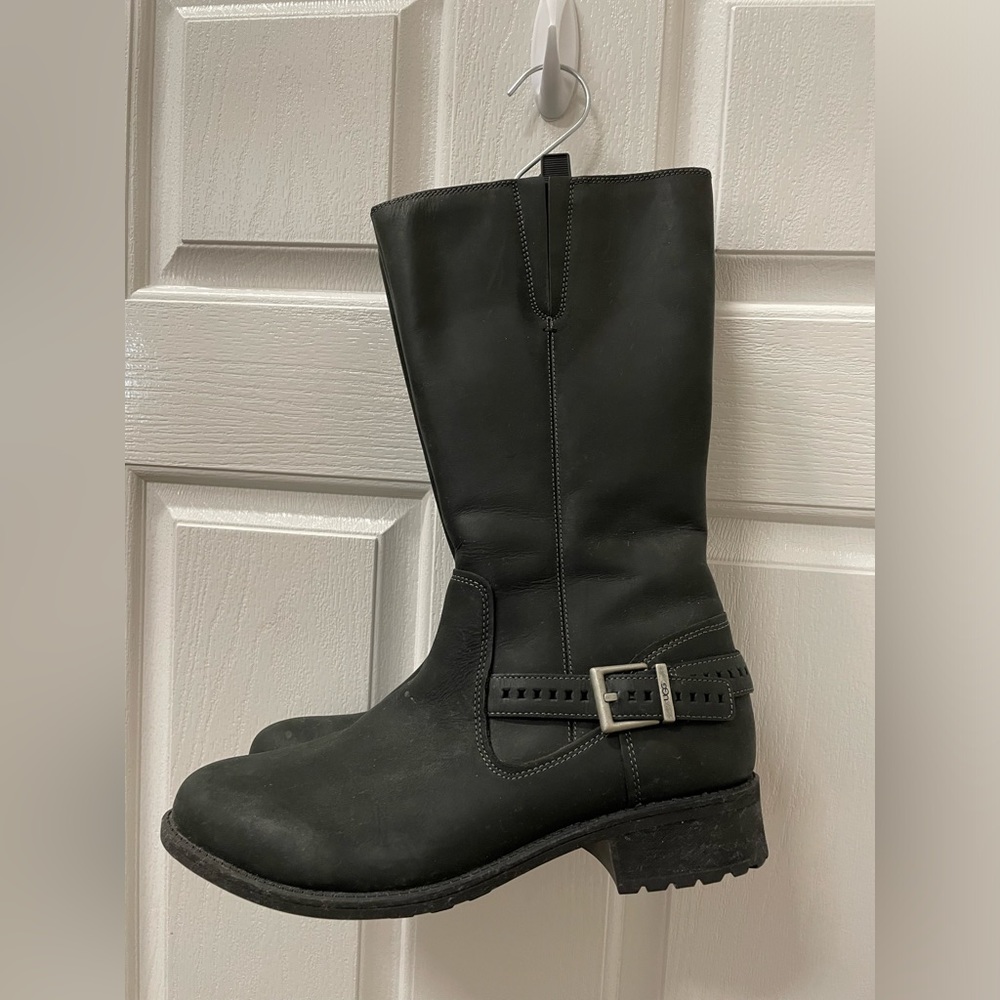 Women’s UGG Leather Riding Boots US Size 12; 14” Tall.